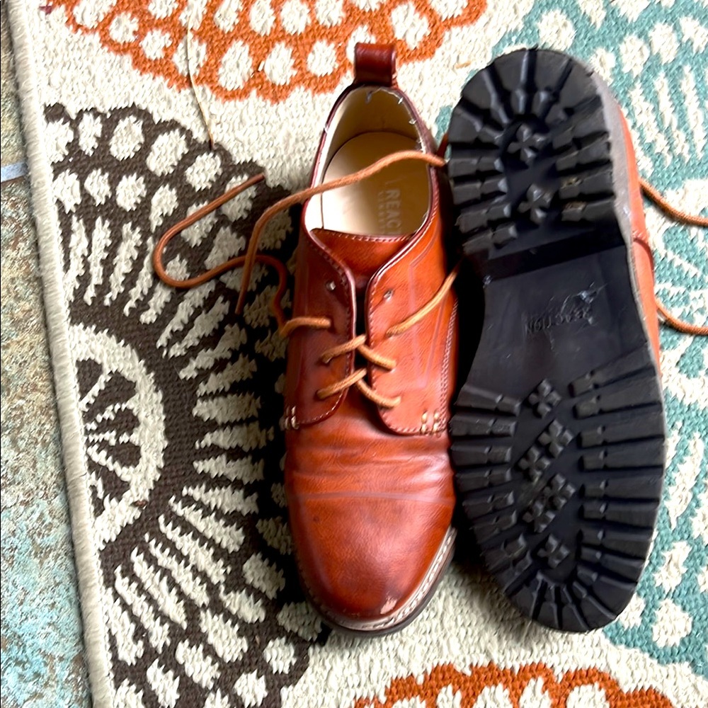 Kenneth Cole Brown Leather Lace-Up Shoes
